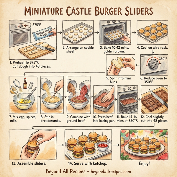 Miniature Castle Burger Sliders instructions
