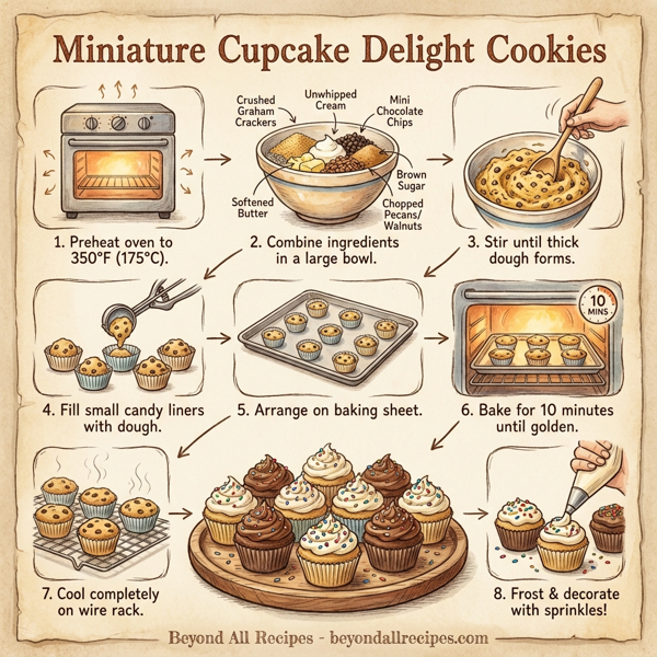 Miniature Cupcake Delight Cookies instructions