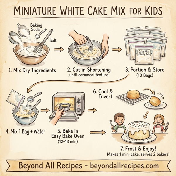 Miniature White Cake Mix for Kids instructions