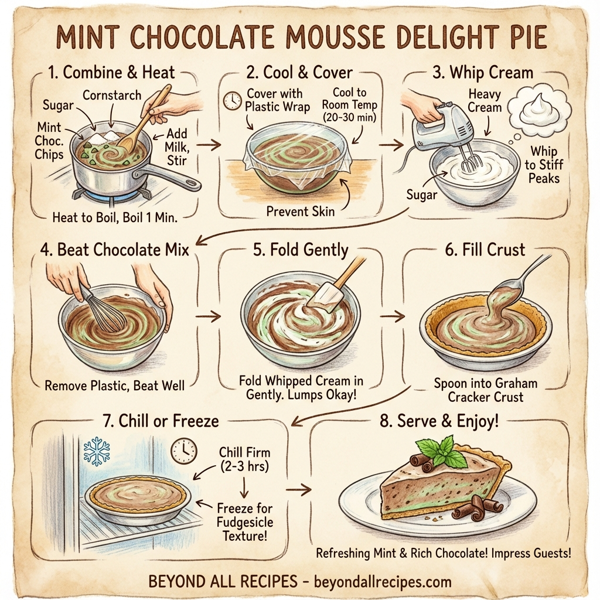Mint Chocolate Mousse Delight Pie instructions