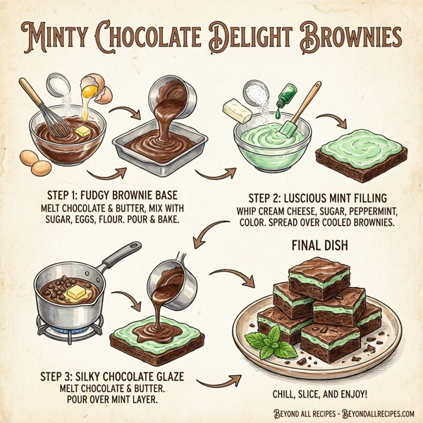 Minty Chocolate Delight Brownies instructions