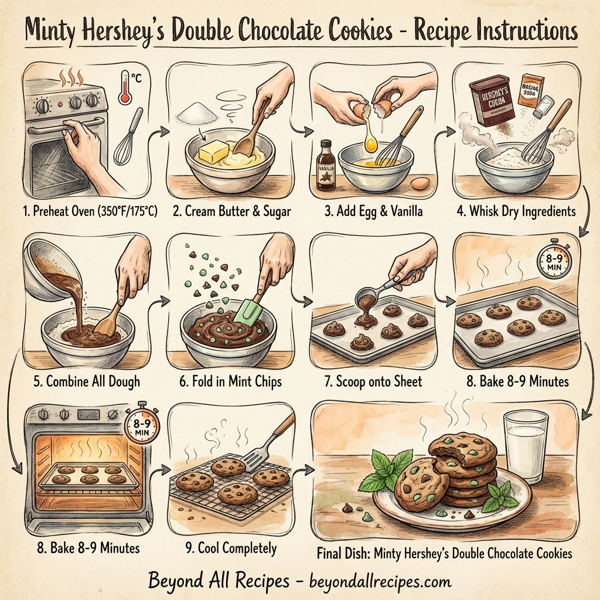 Minty Hershey's Double Chocolate Cookies instructions