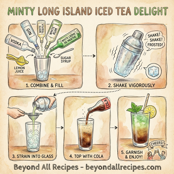 Minty Long Island Iced Tea Delight instructions