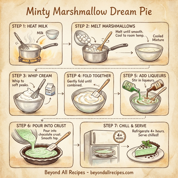 Minty Marshmallow Dream Pie instructions