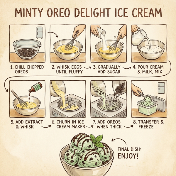 Minty Oreo Delight Ice Cream instructions