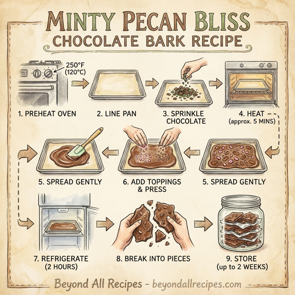 Minty Pecan Bliss Chocolate Bark instructions