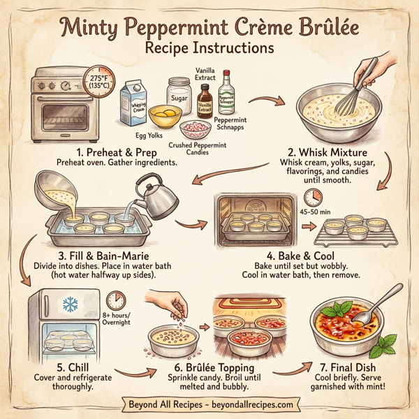 Minty Peppermint Crème Brûlée instructions