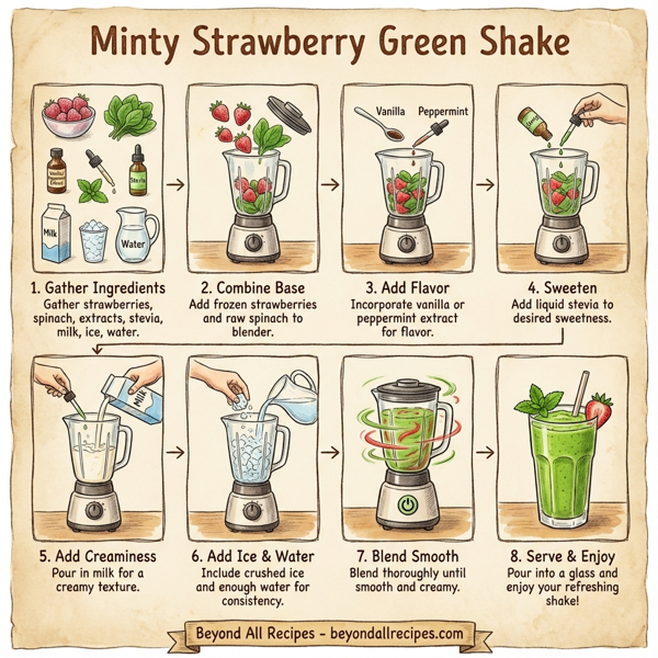 Minty Strawberry Green Shake instructions