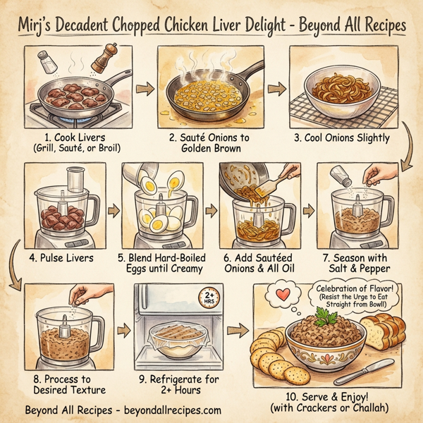 Mirj's Decadent Chopped Chicken Liver Delight instructions