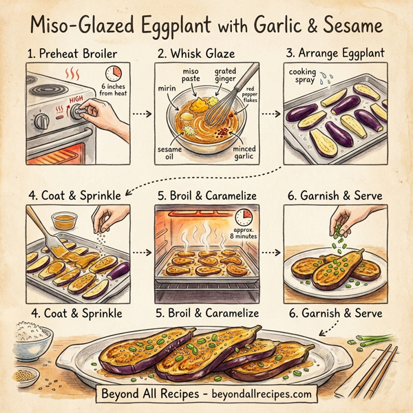 Miso-Glazed Eggplant with Garlic and Sesame instructions