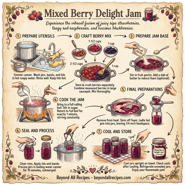 Mixed Berry Delight Jam instructions