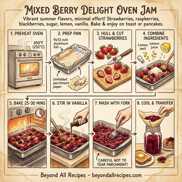 Mixed Berry Delight Oven Jam instructions