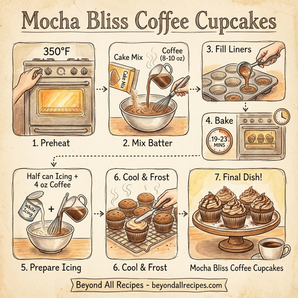 Mocha Bliss Coffee Cupcakes instructions