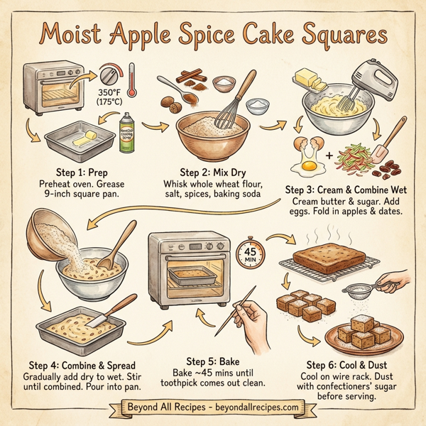 Moist Apple Spice Cake Squares instructions
