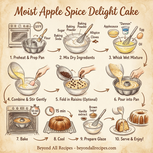 Moist Apple Spice Delight Cake instructions