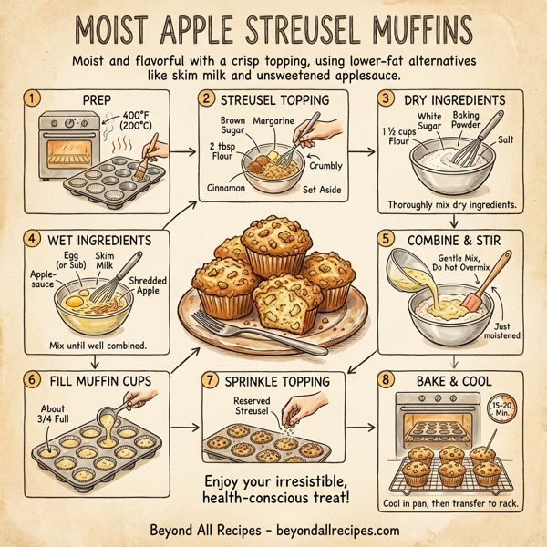 Moist Apple Streusel Muffins instructions
