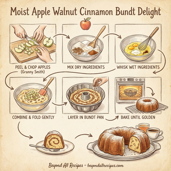 Moist Apple Walnut Cinnamon Bundt Delight instructions