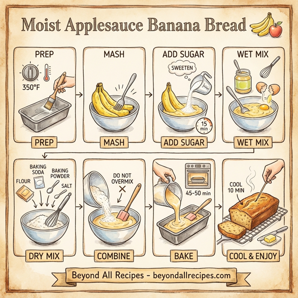 Moist Applesauce Banana Bread instructions