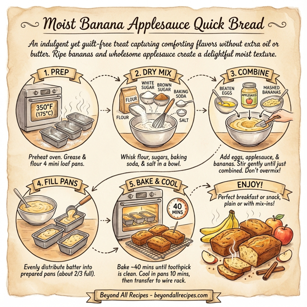 Moist Banana Applesauce Quick Bread instructions