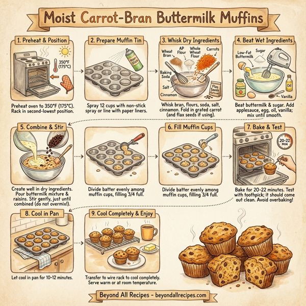 Moist Carrot-Bran Buttermilk Muffins instructions