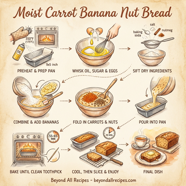 Moist Carrot Banana Nut Bread instructions