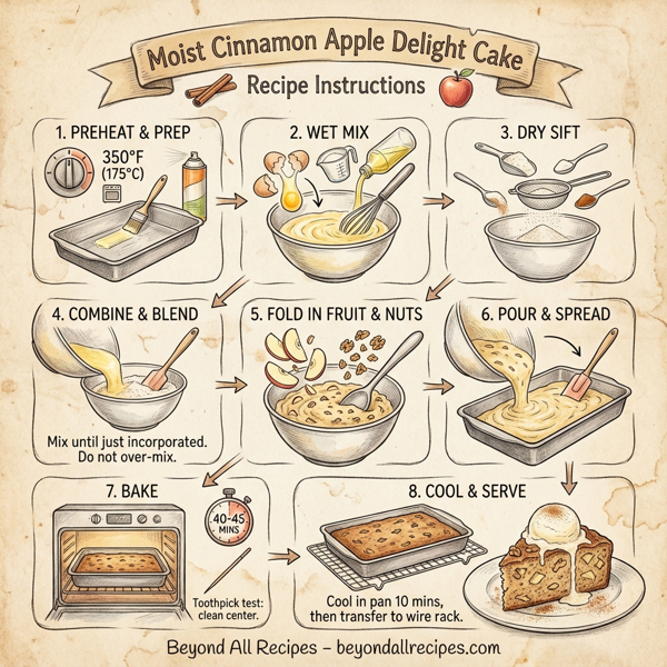 Moist Cinnamon Apple Delight Cake instructions