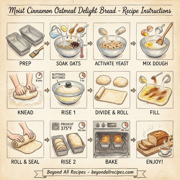 Moist Cinnamon Oatmeal Delight Bread instructions