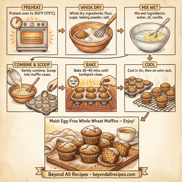 Moist Egg-Free Whole Wheat Muffins instructions