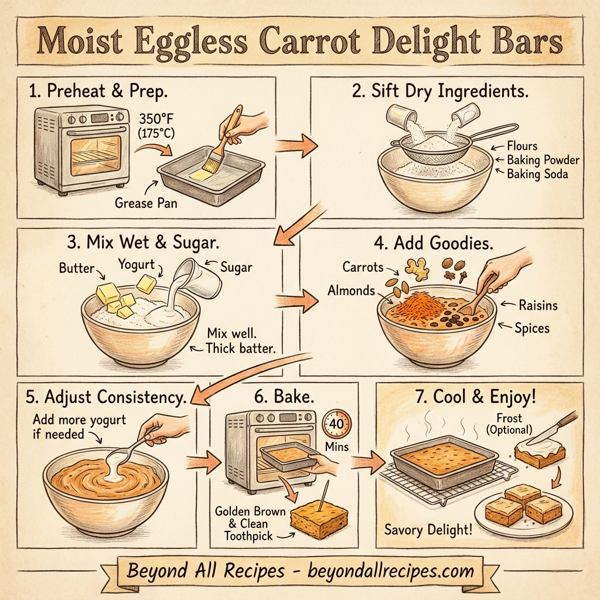 Moist Eggless Carrot Delight Bars instructions