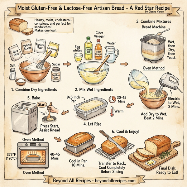 Moist Gluten-Free & Lactose-Free Artisan Bread instructions