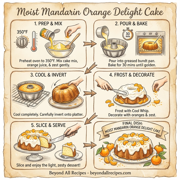 Moist Mandarin Orange Delight Cake instructions