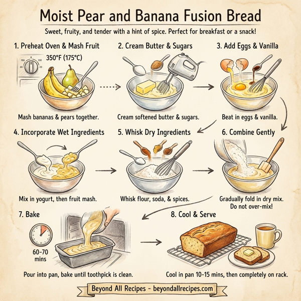 Moist Pear and Banana Fusion Bread instructions