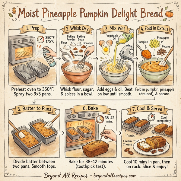 Moist Pineapple Pumpkin Delight Bread instructions