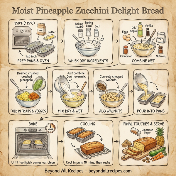 Moist Pineapple Zucchini Delight Bread instructions