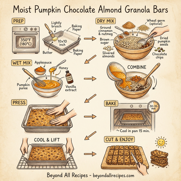 Moist Pumpkin Chocolate Almond Granola Bars instructions