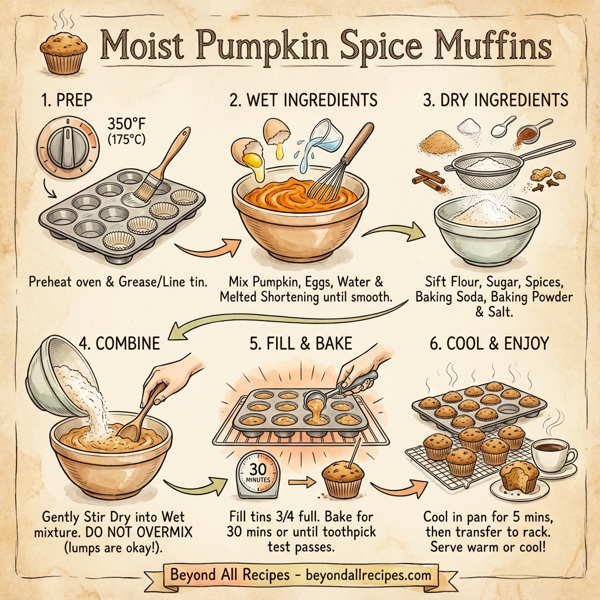 Moist Pumpkin Spice Muffins instructions