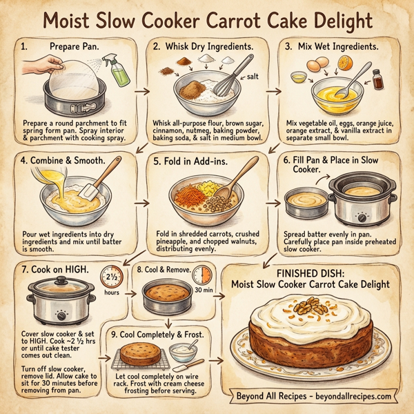 Moist Slow Cooker Carrot Cake Delight instructions