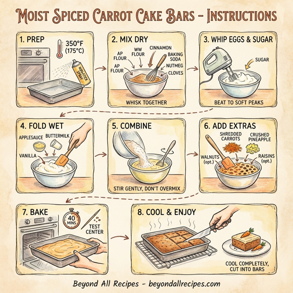 Moist Spiced Carrot Cake Bars instructions