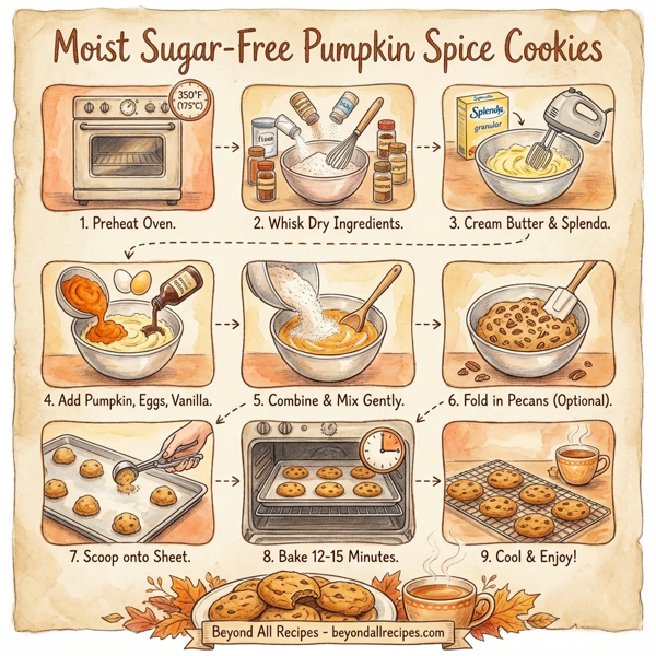 Moist Sugar-Free Pumpkin Spice Cookies instructions