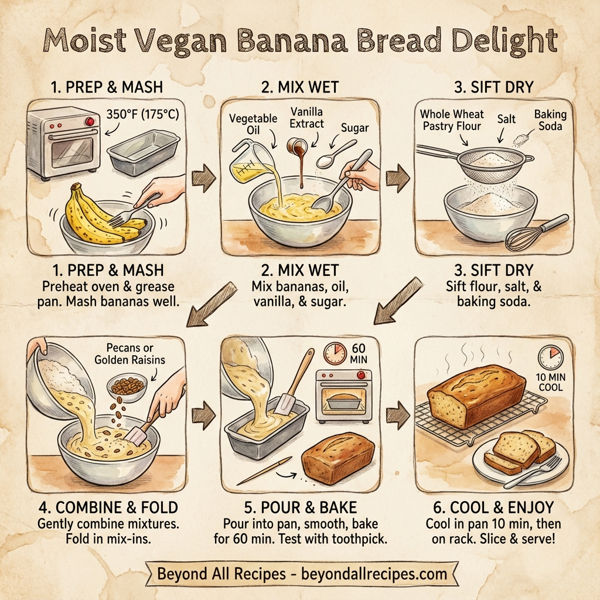 Moist Vegan Banana Bread Delight instructions