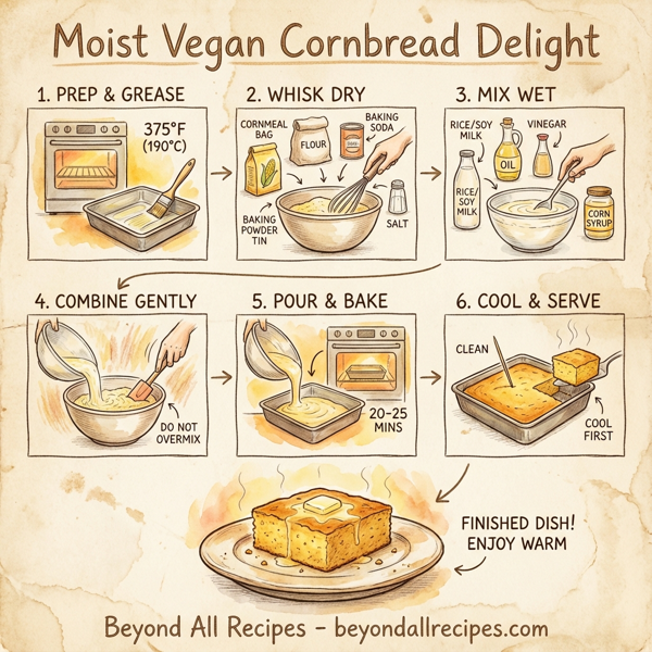 Moist Vegan Cornbread Delight instructions