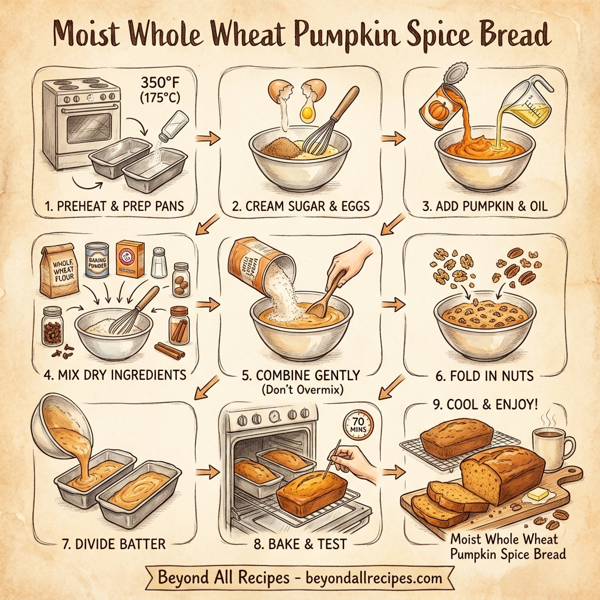 Moist Whole Wheat Pumpkin Spice Bread instructions