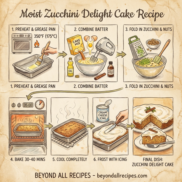 Moist Zucchini Delight Cake instructions