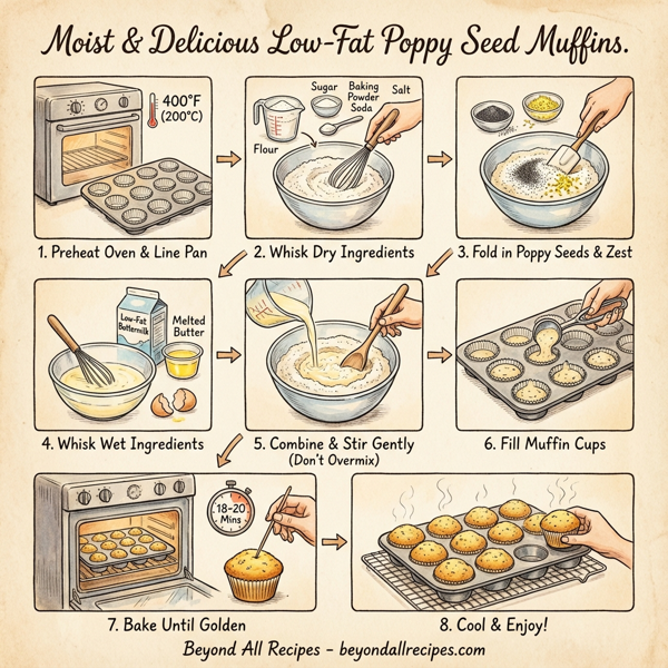 Moist & Delicious Low-Fat Poppy Seed Muffins instructions