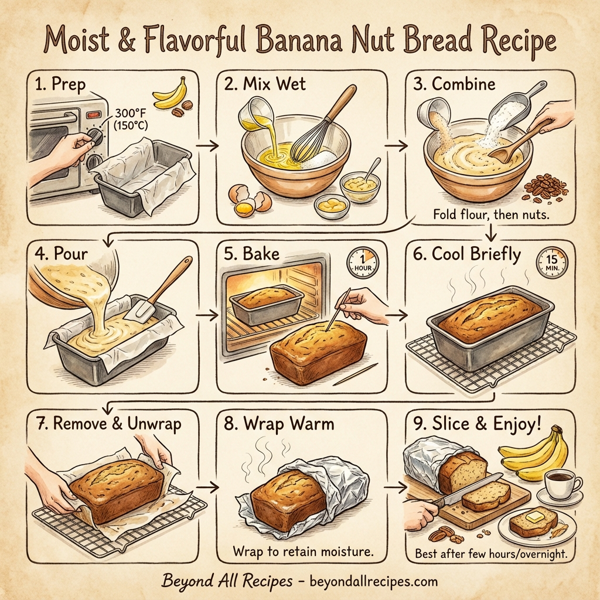 Moist & Flavorful Banana Nut Bread instructions
