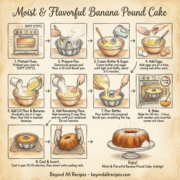 Moist & Flavorful Banana Pound Cake instructions