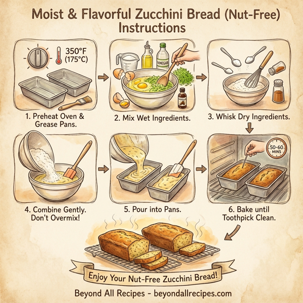 Moist & Flavorful Zucchini Bread (Nut-Free) instructions