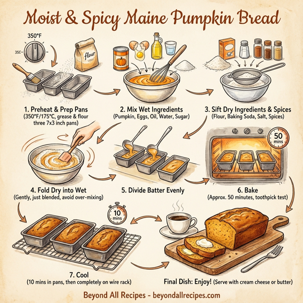 Moist & Spicy Maine Pumpkin Bread instructions