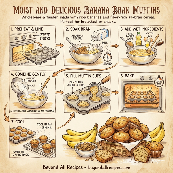 Moist and Delicious Banana Bran Muffins instructions