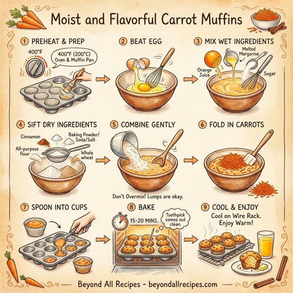 Moist and Flavorful Carrot Muffins instructions